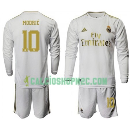 Real Madrid Modrić 10 Bambino Maglia Prima 2019/2020 Manica Lunga (+ Pantaloncini)